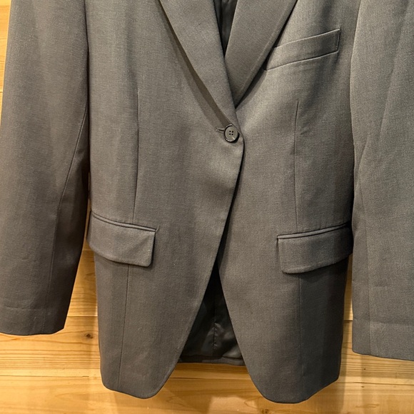Frankie Shop Grey asymmetric blazer - Picture 5 of 6